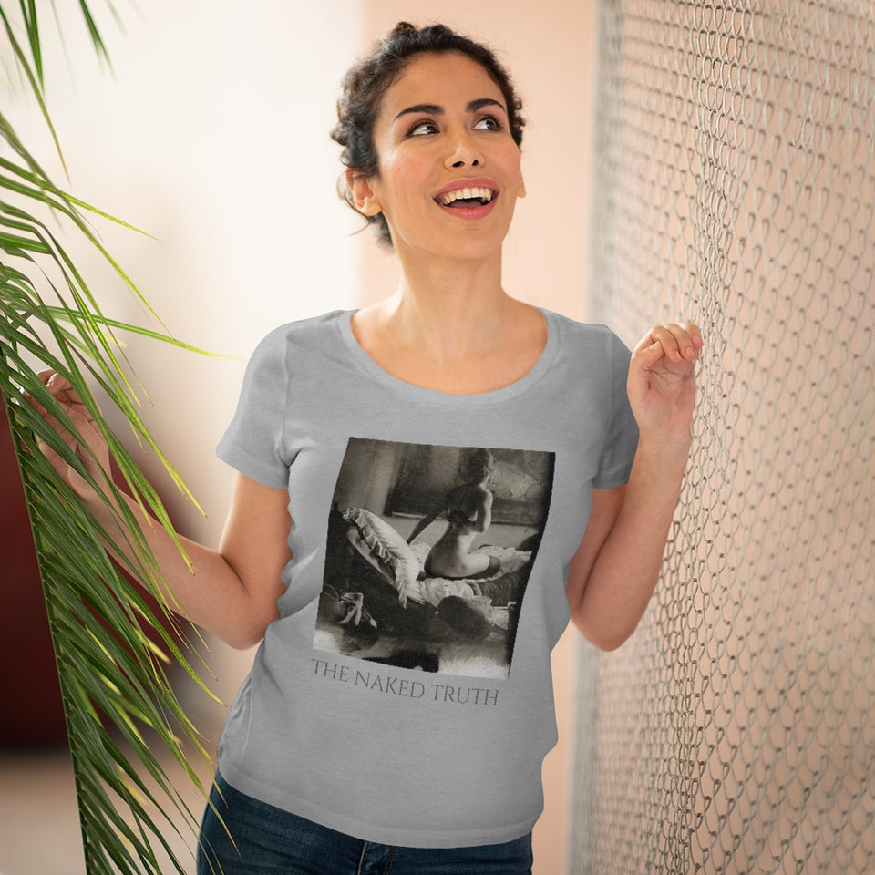 T-shirt femme en coton bio "The naked truth"