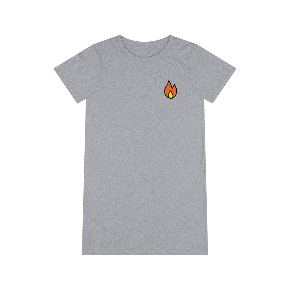 Robe t-shirt en coton bio "Fire" - Manufacture of Emotions