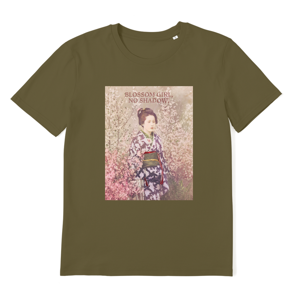 T-Shirt adulte Premium "Blossom Girl, No Shadow"  en coton bio - Manufacture of Emotions