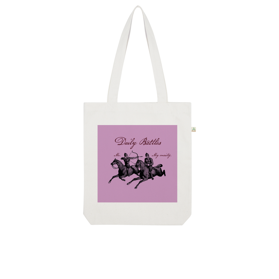 Tote Bag en coton bio "Daily Battles " - Manufacture of Emotions