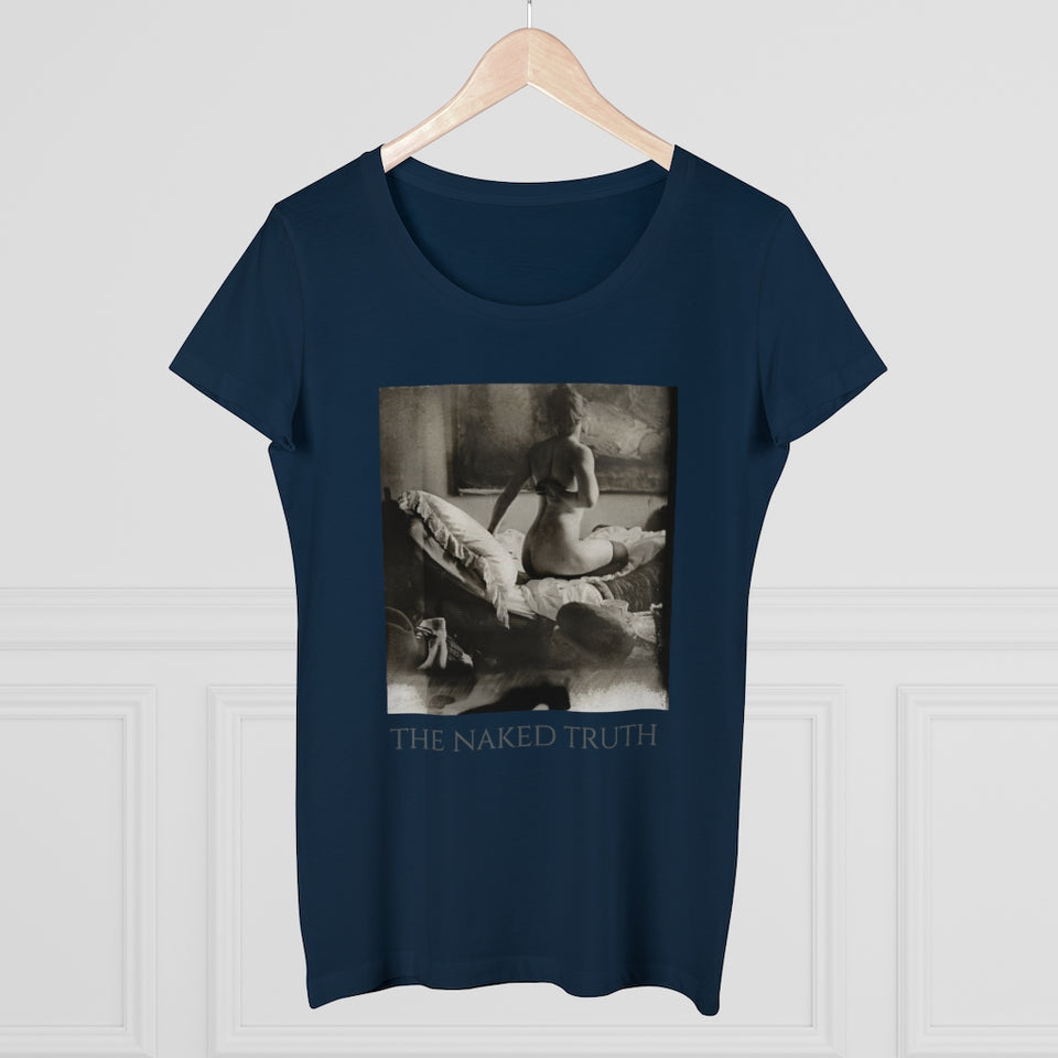 T-shirt femme en coton bio "The naked truth"