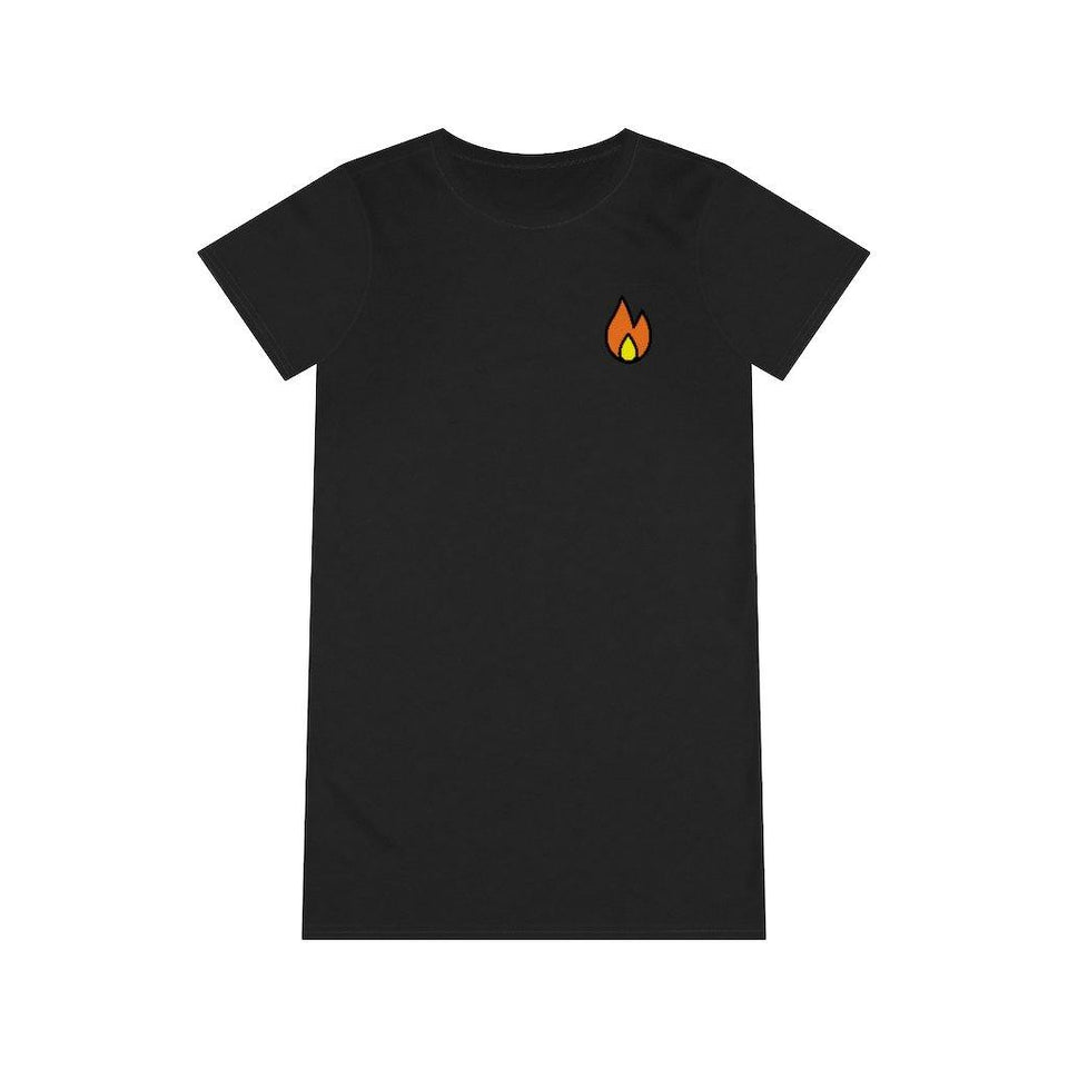 Robe t-shirt en coton bio "Fire" - Manufacture of Emotions