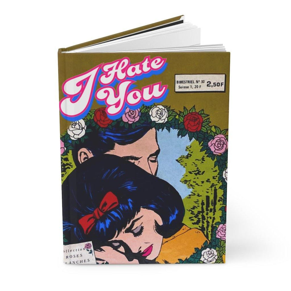 Journal à couverture mate rigide "I hate you" - Manufacture of Emotions