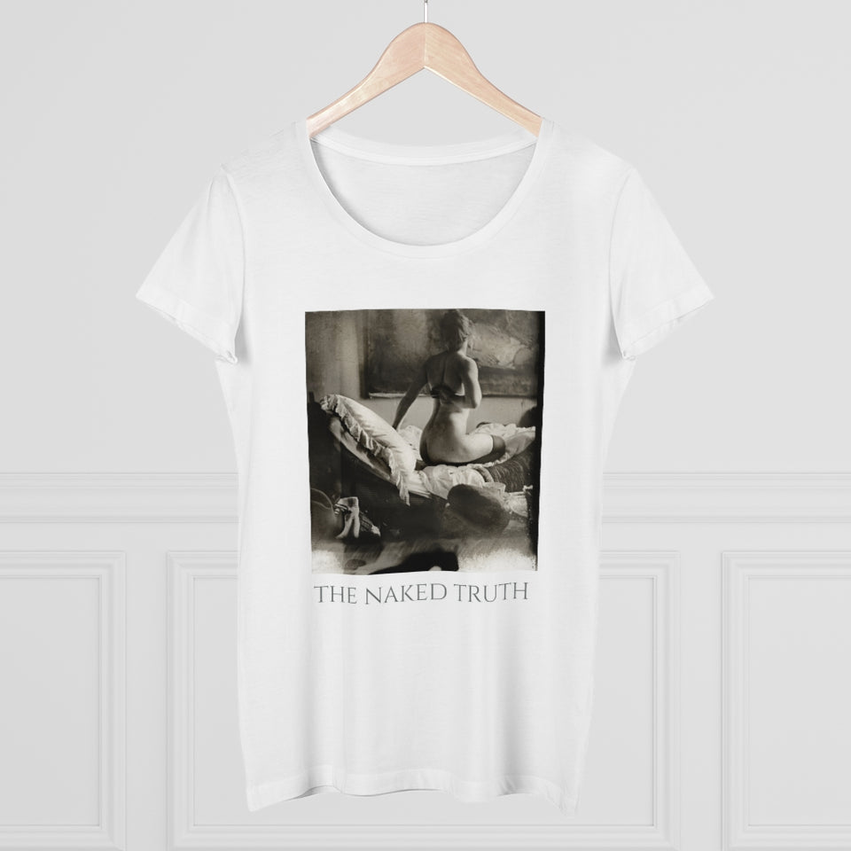 T-shirt femme en coton bio "The naked truth"