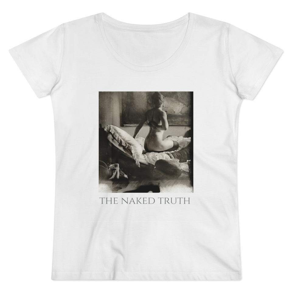 T-shirt femme en coton bio "The naked truth"