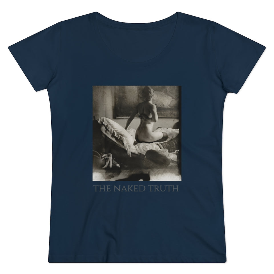 T-shirt femme en coton bio "The naked truth"