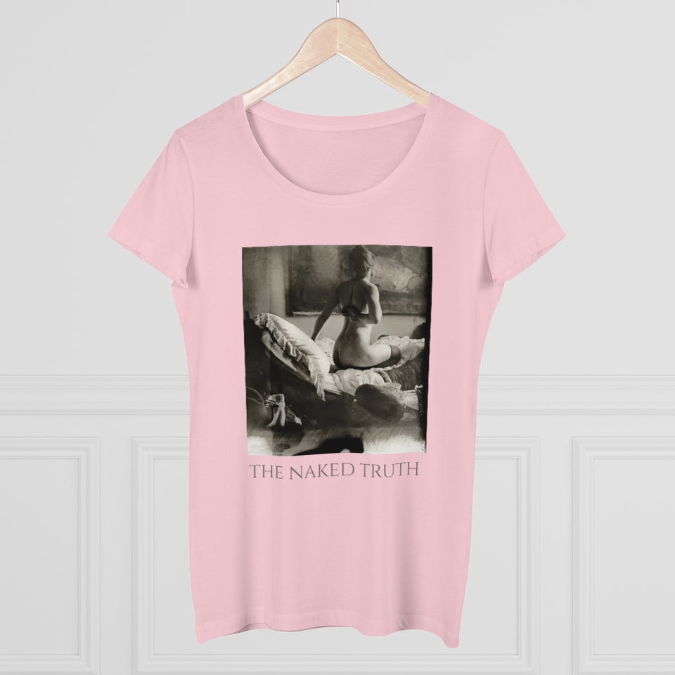 T-shirt femme en coton bio "The naked truth"