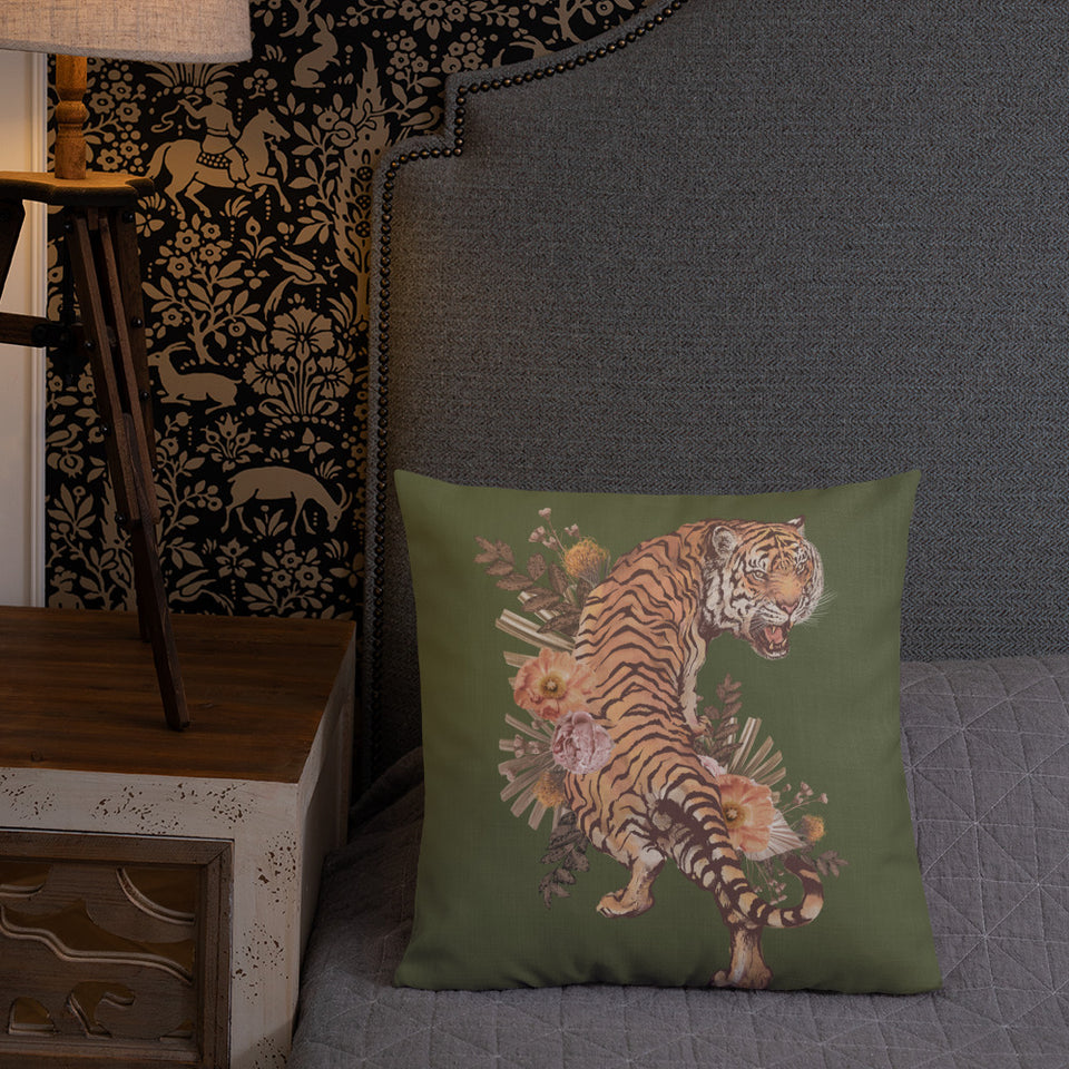 Coussin Haut de Gamme "La Fleur du Tigre"