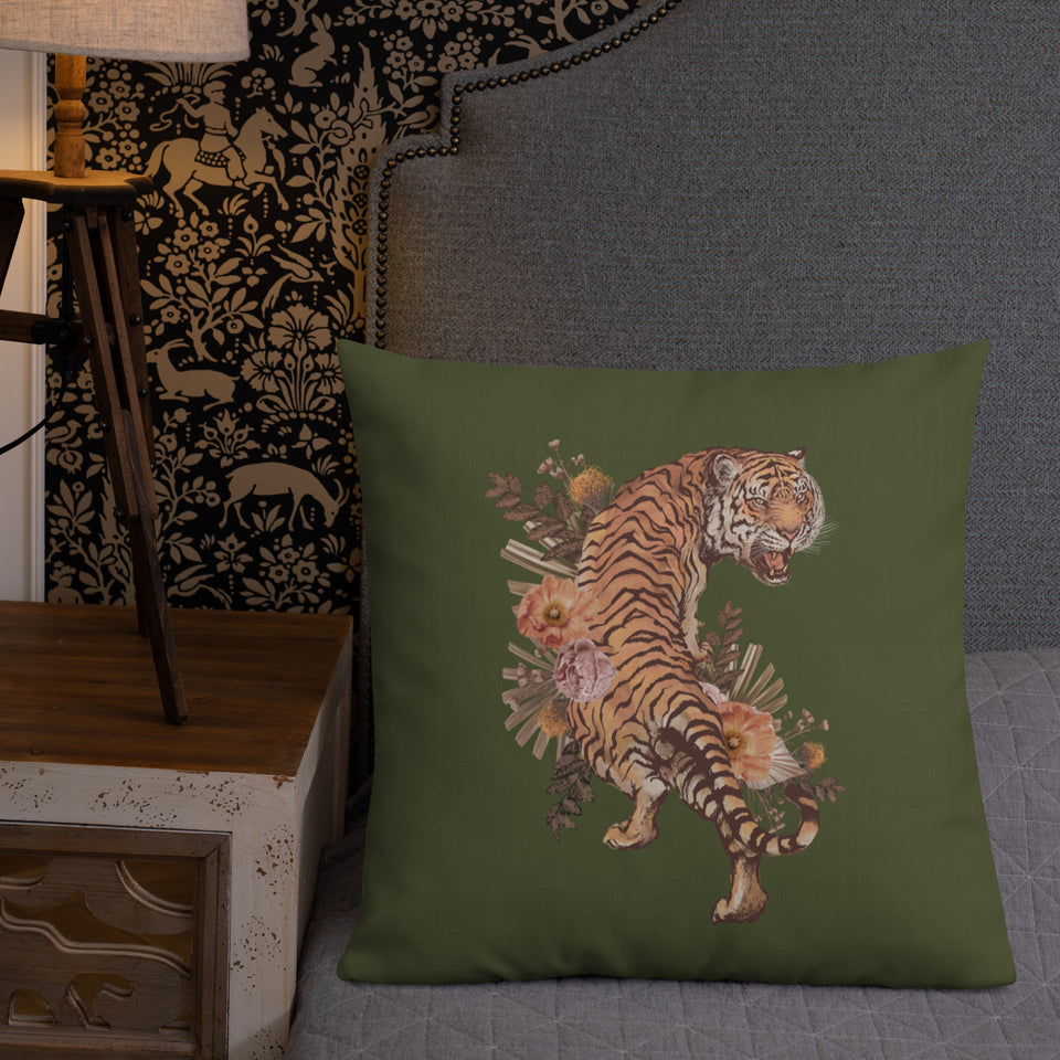 Coussin Haut de Gamme "La Fleur du Tigre"