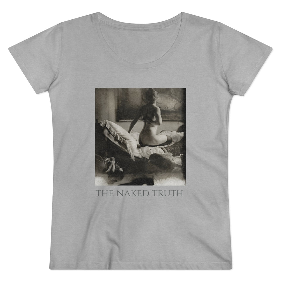 T-shirt femme en coton bio "The naked truth"