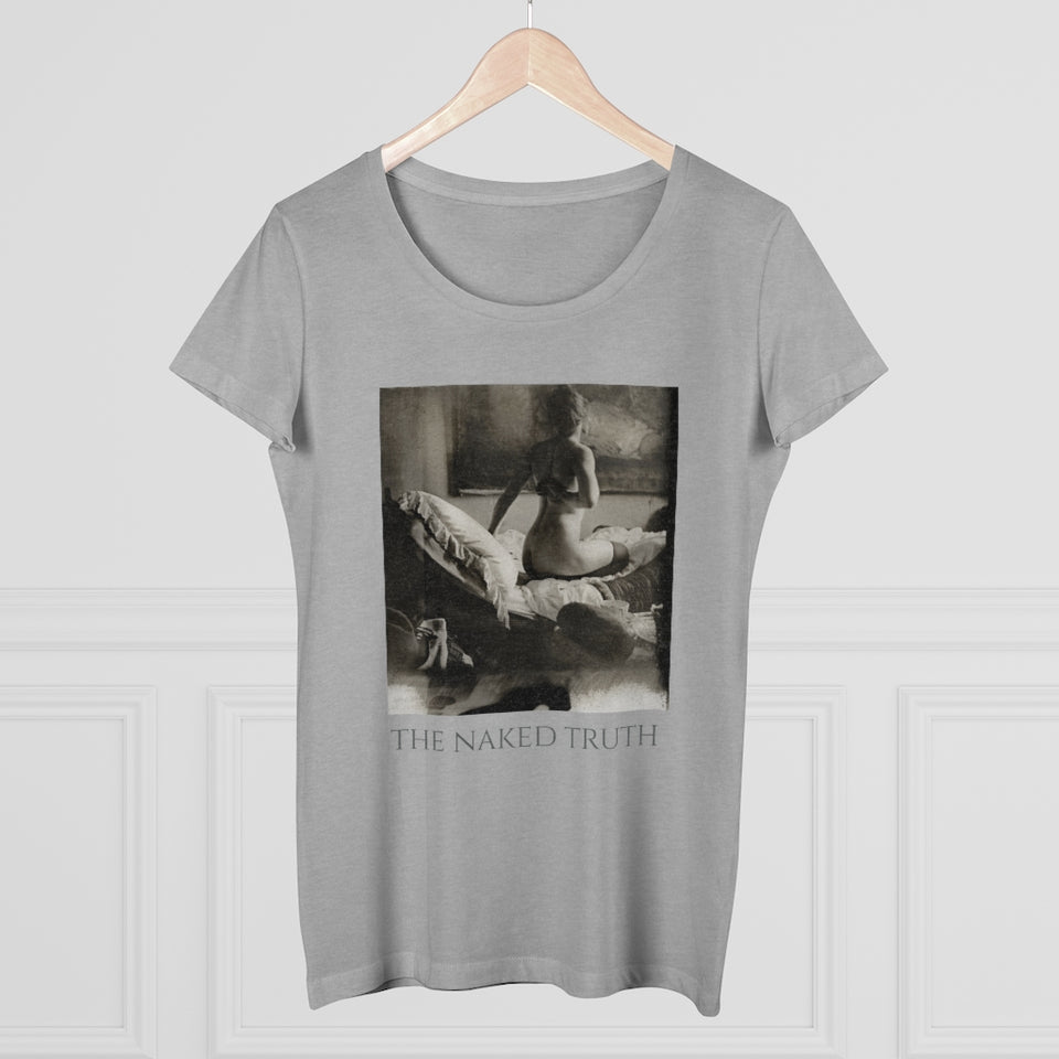 T-shirt femme en coton bio "The naked truth"