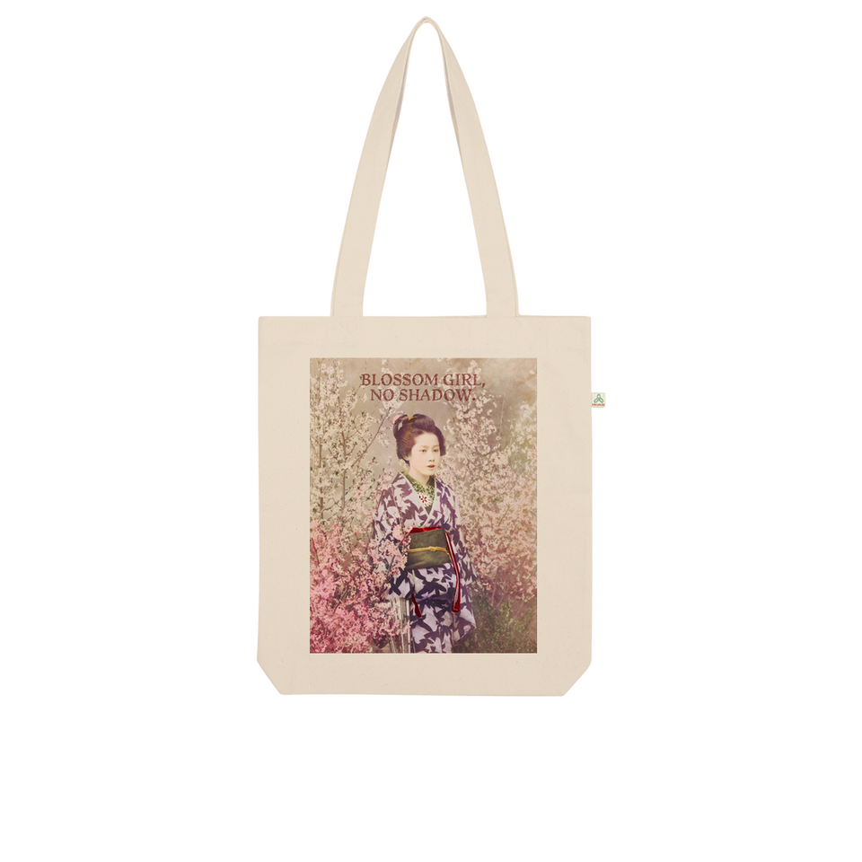 Tote Bag en coton bio "Blossom Girl, No Shadow" - Manufacture of Emotions