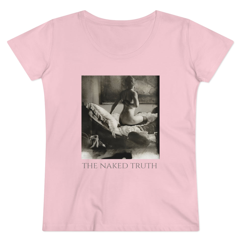 T-shirt femme en coton bio "The naked truth"